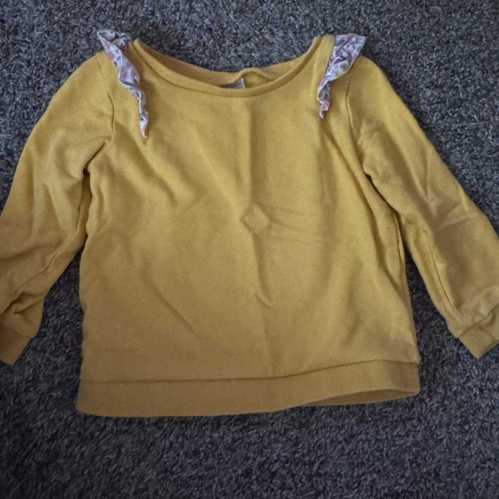 Carter's Yellow Kids Sweater with Floral Accents